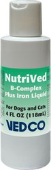 NutriVed B-Complex Plus Iron Beef Flavored Liquid Vitamin Supplement for Dogs & Cats, 4-fl oz bottle