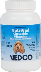 NutriVed Microencapsulated Chewable Tablet Vitamin Supplement for Dogs, 60 count