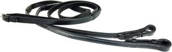 Nunn Finer Bella Donna Round Raised Soft Grip Horse Horse Reins, Black, 5/8 x 58-in