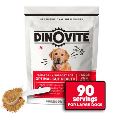 Show full view: Dinovite Dog Supplement for Large Dogs, 5.3-lb bag slide 3 of 12