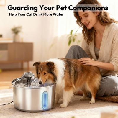 Show full view: ONIZOOMI Dog & Cat Fountain with Non-Skid BPA-Free Stainless Steel Drinking Bowl, 270-oz slide 10 of 13