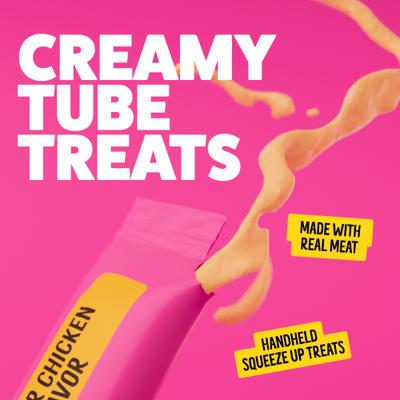 Show full view: Bonkers Licky Tubes Grain-Free Wet Chicken & Salmon Flavored Lickable Cat Treats, 18 tubes slide 7 of 11