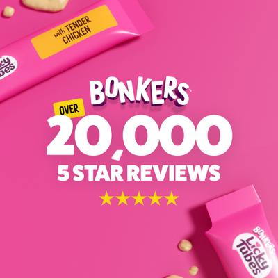 Show full view: Bonkers Licky Tubes Grain-Free Tender Chicken Flavored Lickable Cat Treats, 4 tubes slide 9 of 11