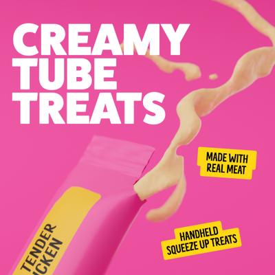 Show full view: Bonkers Licky Tubes Grain-Free Tender Chicken Flavored Lickable Cat Treats, 4 tubes slide 7 of 11