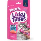 Bonkers Licky Tubes Grain-Free Wet Succulent Salmon Flavored Lickable Cat Treats, 4 tubes