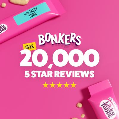 Show full view: Bonkers Licky Tubes Grain-Free Wet Tuna Flavored Lickable Cat Treats, 4 tubes slide 9 of 11