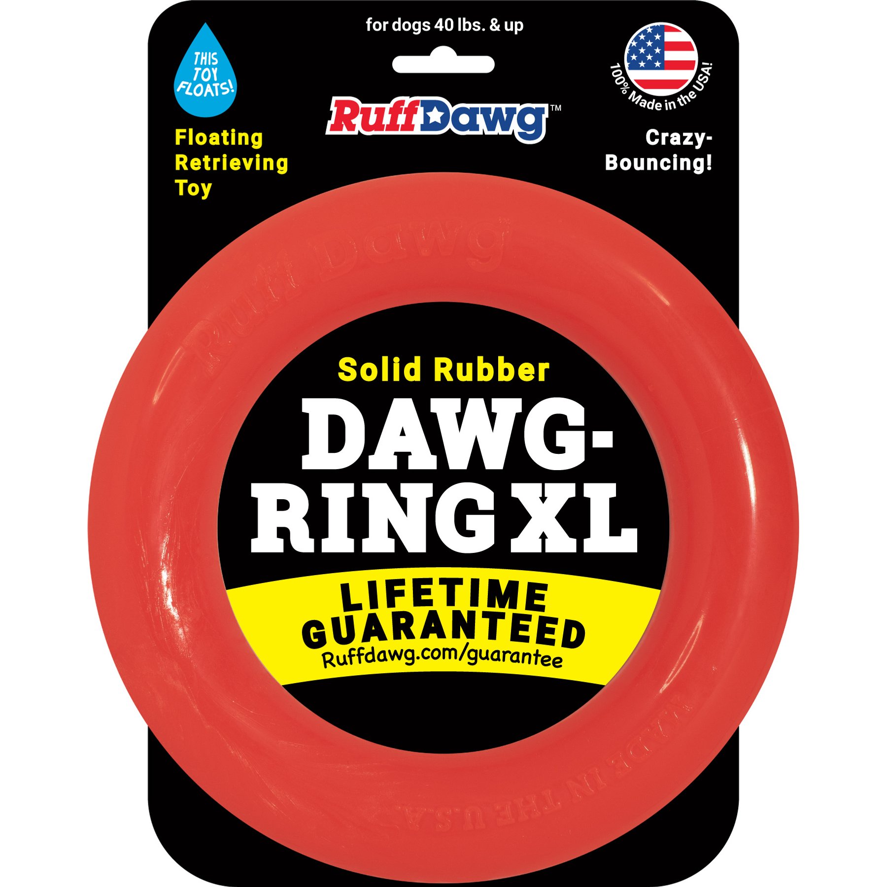 Ruff Dawg Ring Dog Chew Toy, Orange, X-Large