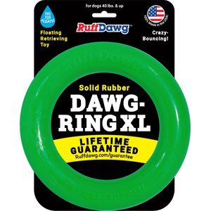 Ruff Dawg Ring Dog Chew Toy, Green, X-Large