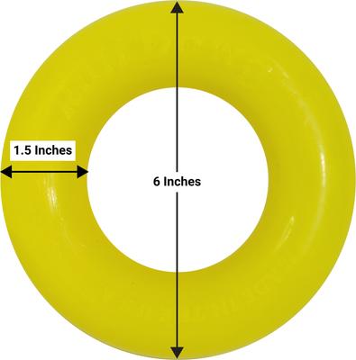 Show full view: Ruff Dawg Ring Dog Chew Toy, Yellow, Small slide 4 of 5