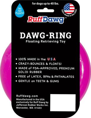 Show full view: Ruff Dawg Ring Dog Chew Toy, Pink, Small slide 2 of 4