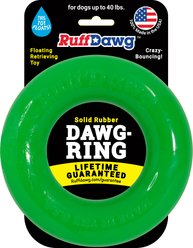 Ruff Dawg Ring Dog Chew Toy, Green, Small