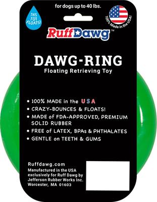 Show full view: Ruff Dawg Ring Dog Chew Toy, Green, Small slide 2 of 5