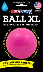 Ruff Dawg Ball Tough Dog Chew Toy, Pink, 3.5-in
