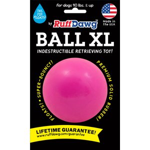 Ruff Dawg Ball Tough Dog Chew Toy, Pink, 3.5-in