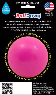 Show full view: Ruff Dawg Ball Tough Dog Chew Toy, Pink, 3.5-in slide 2 of 8