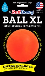 Ruff Dawg Ball Tough Dog Chew Toy, Orange, 3.5-in
