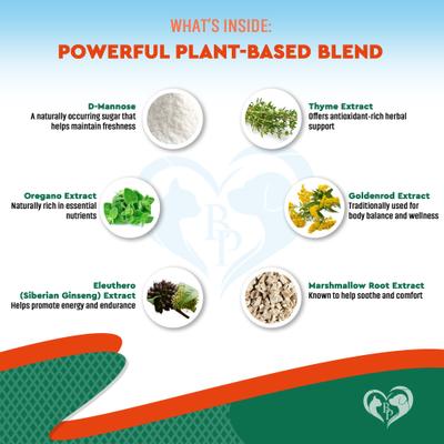 Show full view: Beloved Pets Natural Herbiotic Liquid Urinary Supplement for Dogs & Cats, 60-mL bottle slide 5 of 9