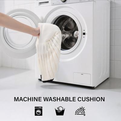 Show full view: LFC PETS Donut Bolster Dog & Cat Bed with Removable Cover, Milky White, Large slide 10 of 11