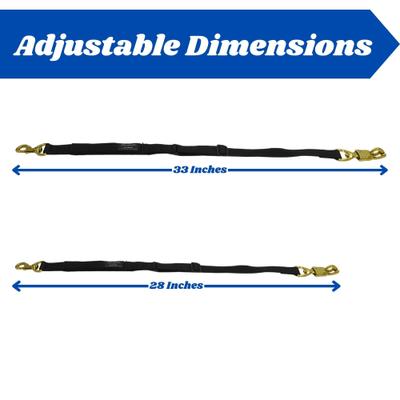 Show full view: Tie-Safe Tie-Safe Adjustable Breakaway Horse Trailer Tie, Black, 2-ft to 2-ft, 8-in slide 2 of 7