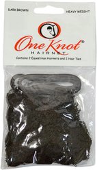 One Knot Horse Riding Hair Net, Heavy, Dark Brown