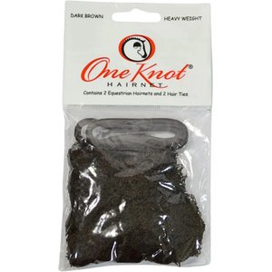 One Knot Horse Riding Hair Net, Heavy, Dark Brown