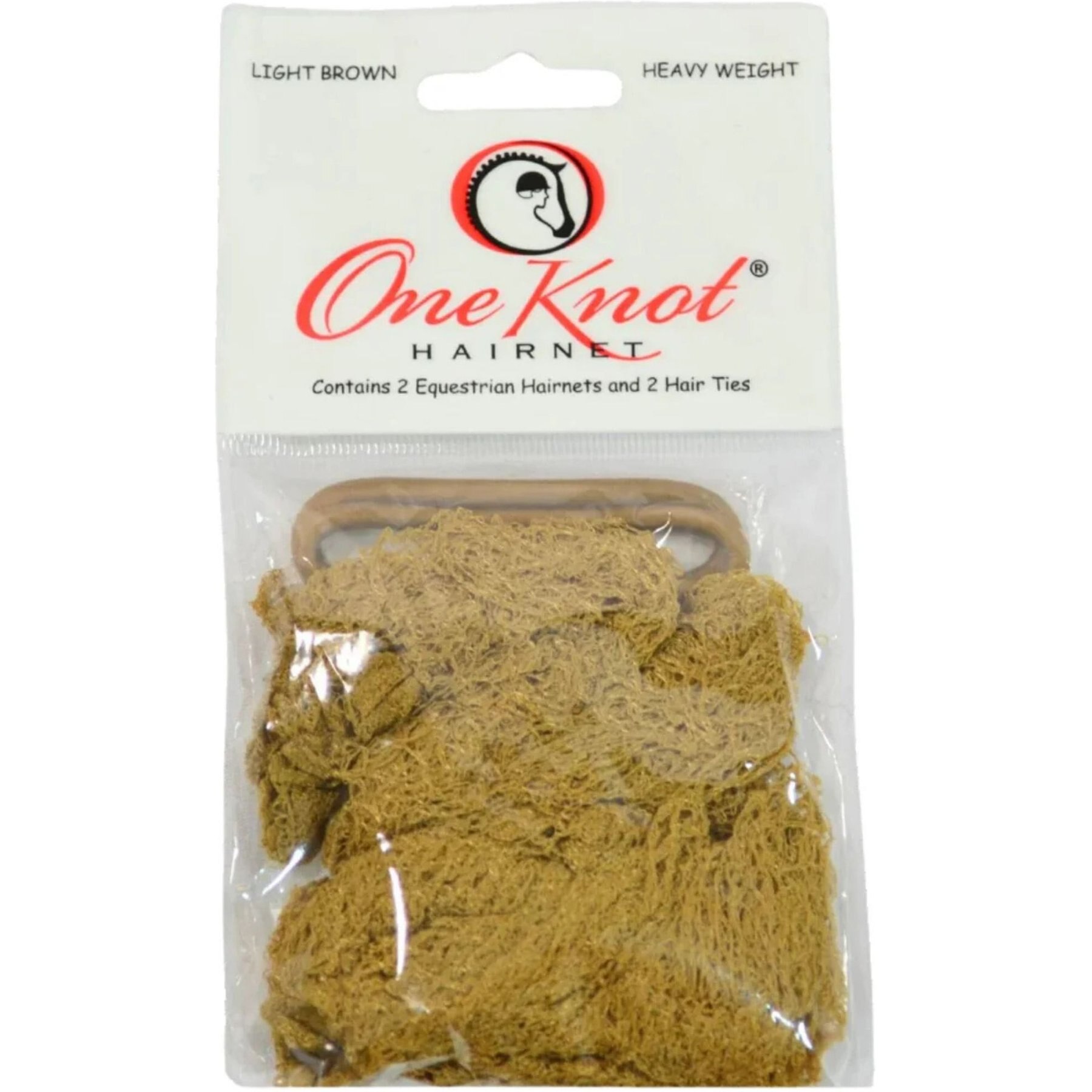 One Knot Horse Riding Hair Net, Heavy, Light Brown