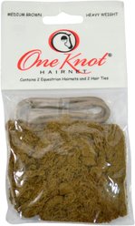 One Knot Horse Riding Hair Net, Heavy, Medium Brown