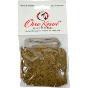 One Knot Horse Riding Hair Net, Heavy, Medium Brown