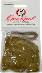 One Knot Horse Riding Hair Net, Medium, Medium Brown
