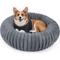 Show in main carousel: LFC PETS Donut Bolster Dog & Cat Bed with Removable Cover, Dark Grey, Small slide 4 of 11