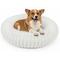 Show in main carousel: LFC PETS Donut Bolster Dog & Cat Bed with Removable Cover, Milky White, Medium slide 1 of 10