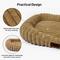 Show in main carousel: LFC PETS Washable Bolster Dog & Cat Bed with Removable Inner Cushion, Khaki, Medium Plus slide 7 of 10