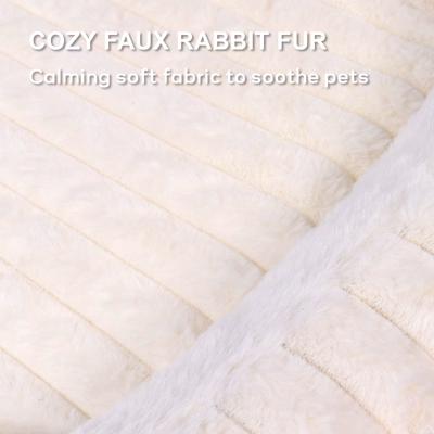 Show full view: LFC PETS Washable Bolster Dog & Cat Bed with Removable Inner Cushion, Milkywhite, Medium Plus slide 6 of 10