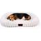 Show in main carousel: LFC PETS Washable Bolster Dog & Cat Bed with Removable Inner Cushion, Milkywhite, Medium Plus slide 1 of 10