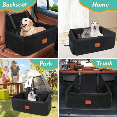 Show full view: NEEZUKAR Portable Washable Bag Dog Car Seat, Medium/Large, Black slide 6 of 8
