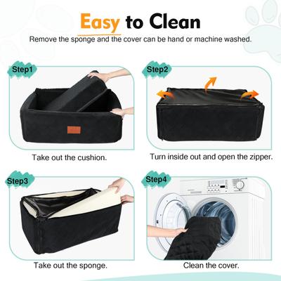 Show full view: NEEZUKAR Portable Washable Bag Dog Car Seat, Medium/Large, Black slide 5 of 8
