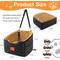 Show in main carousel: XIEEAOZEE Memory Foam Booster Elevated Bag Dog Car Seat with Washable Removable Cover, Small, Black/Brown slide 2 of 10