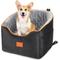 Show in main carousel: Aphyxen Memory Foam Booster Elevated Bag Dog Car Seat with Washable Removable Cover, Small, Black/Gray slide 1 of 10