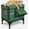 Show in main carousel: Wagstro Elevated, Rainproof, Intruder-Resistant Polyester Outdoor Heated Cat House with One-Way Door & Thermal Pad, Green, Small slide 1 of 9