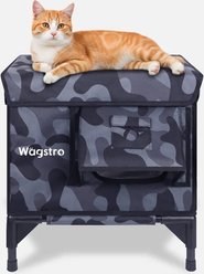 Wagstro Elevated, Rainproof, Intruder-Resistant Polyester Outdoor Heated Cat House with One-Way Pet Door & Thermal Pad, Small slide 2 of 9