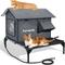 Show in main carousel: Furventi Elevated Waterproof One-Way Polyester Outdoor Heated Cat House with Roof Deck, Large, Grey slide 1 of 9