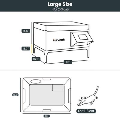 Show full view: Furventi Flagship Eco-Friendly Waterproof Multi-Exit Polyester Outdoor Heated Cat House, Grey, Large slide 2 of 9
