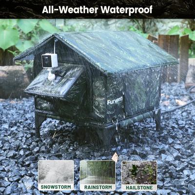 Show full view: Furventi Weatherproof Insulated Heavy Duty Polyester Outdoor Heated Cat House, Brown, Small slide 6 of 9