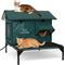 Show in main carousel: Clawsable Waterproof Polyester Heated Cat House with Raised Rest Platform, Dark Green, Large slide 1 of 9