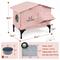 Show in main carousel: Clawsable WarmPaws Polyester Outdoor Heated Cat Shelter with Feeding Bowl, Medium, Pink slide 10 of 10