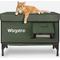 Show in main carousel: Wagstro Elevated Foam Panel Rain Roof Heavy Duty Polyester Outdoor Heated Cat House, Large, Green slide 3 of 10