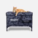 Wagstro Elevated, Rainproof, Intruder-Resistant Polyester Outdoor Heated Cat House with One-Way Pet Door & Thermal Pad, Large