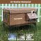 Show in main carousel: Furventi Elevated Insulated Waterproof Eaves Polyester Outdoor Heated Cat House, Brown, Large slide 5 of 9