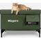 Show in main carousel: Wagstro Premium Eco-Friendly, Heavy-Duty, Elevated Weatherproof Polyester Outdoor Heated Cat Shelter with Escape Door, Green, Large slide 1 of 9