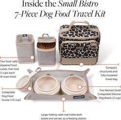 Cleverpup Bistro Box 7-Piece Dog Food Travel Kit, Leopard, Small: 6-cup slide 2 of 6